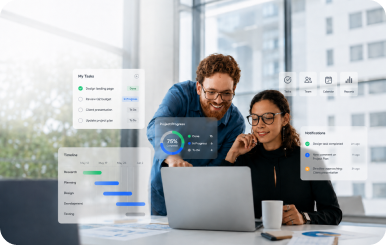 Team collaborating over a secure workflow